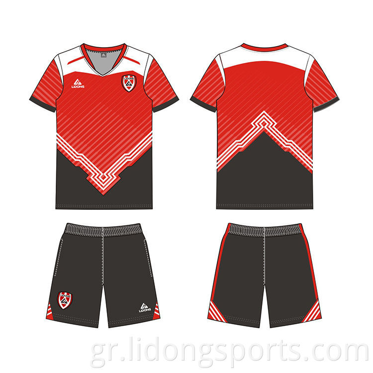 Lidong Full Over Sucimation Digital Printing Φτηνές ποδοσφαιρικές φανέλες / προσαρμοσμένη ομάδα Ονομασία ποδοσφαίρου / ποδοσφαιρικό πουκάμισο